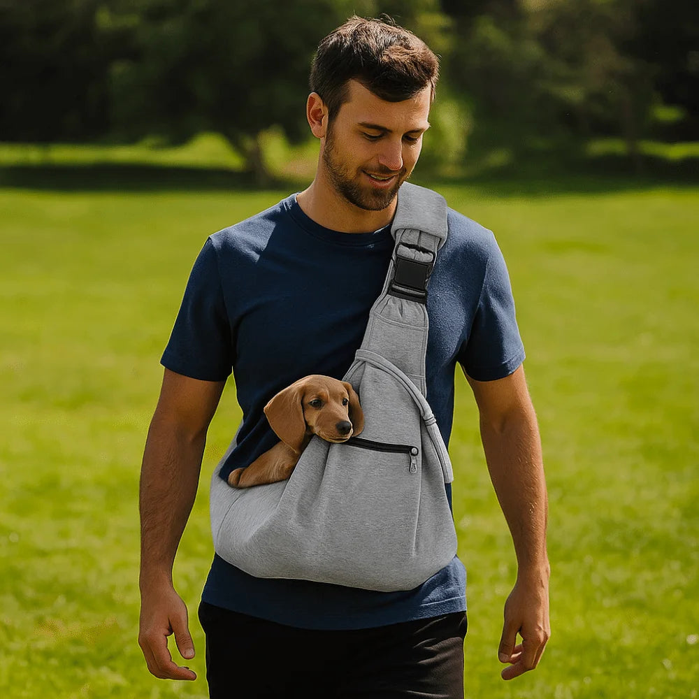 Double Sided Pet Carrier Bags Hand Free Adjustable Strap Pet Messenger Bag Comfortable with Safety Harness Cat Crossbody Bag