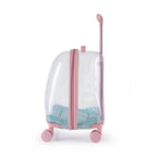 et Carrier Backpack with Wheels Transparent Capsule Design, Lightweight Travel Bag for Cats Small Dogs Puppies