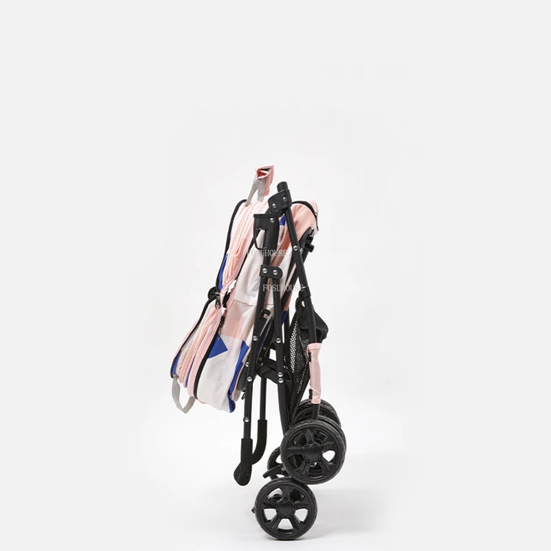 Modern Creative Pet Strollers Lightweight Foldable Cat Dog Stroller Small Pet Cart Bag Separation Troller Designer Pet Supplies