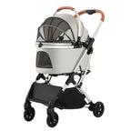 Multifunctional Pet Stroller Detachable Basket Car Pet Travel Bag Multi-ventilated Pet Carriage High-view Portable Dog Stroller