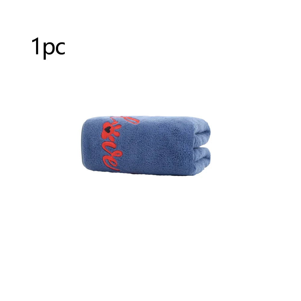 1/2/4pcs Quick Drying Dog and Cat Towels Soft Fiber Towels Bath Towel Pet Bathrobe Covenient  Cleaning Towel Pet Supplies