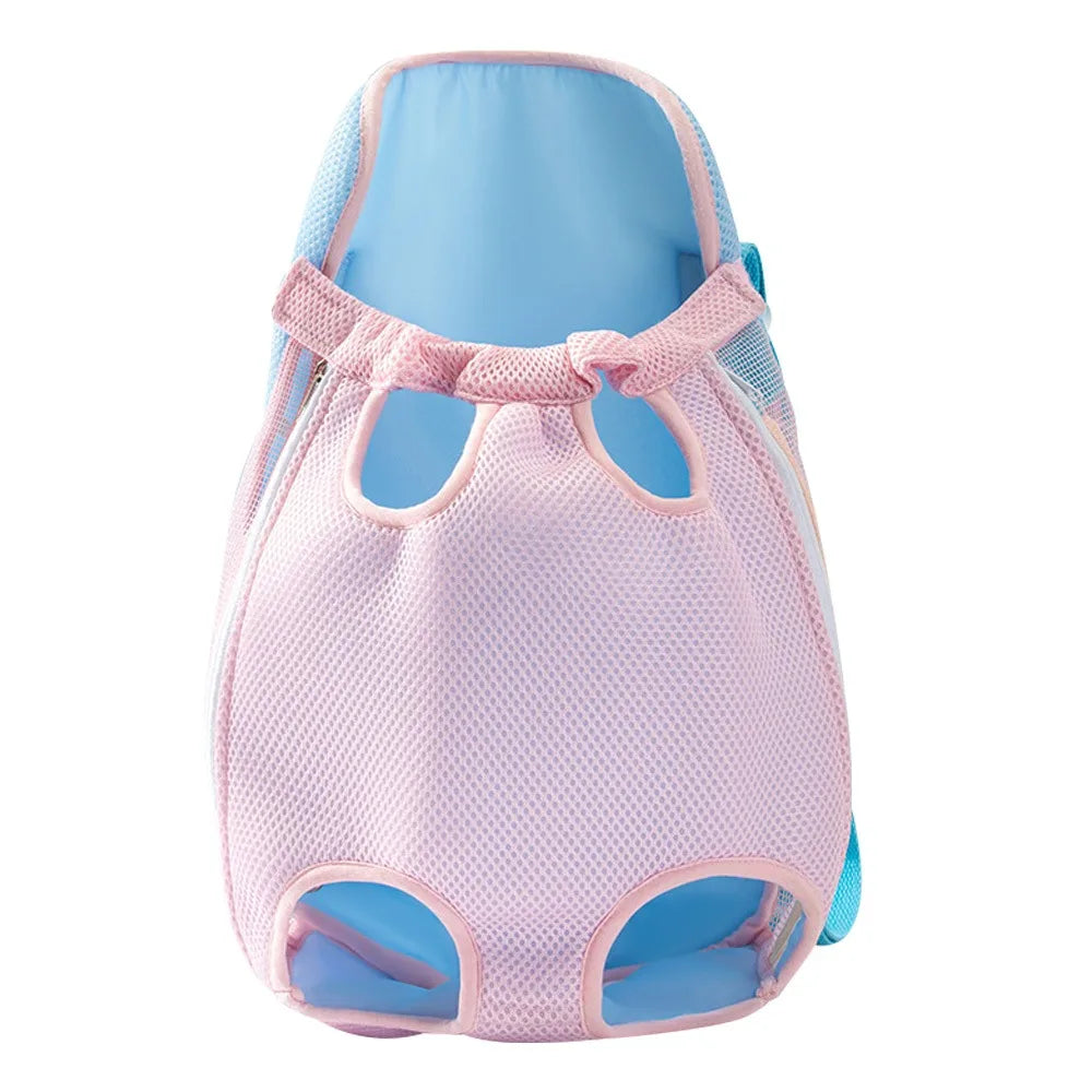 Portable Pet Chest Bag Four Feet Comfortable Dog Double Shoulder Bag Adjustable Shoulder Strap Breathable Pet Carrying Supplies