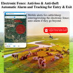 GPSONE Smart Livestock GPS Collar Tracker with Virtual Fence, Step Counting & Behavior Monitoring - Cattle & Livestock