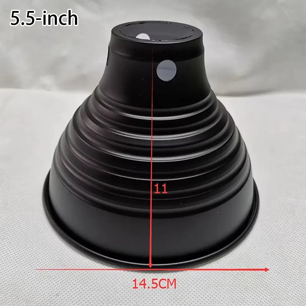 1Pcs Dome Heating Reptile Light Fixtures Aluminum Black Animals Heat Lamp Protector Lampshade Shell