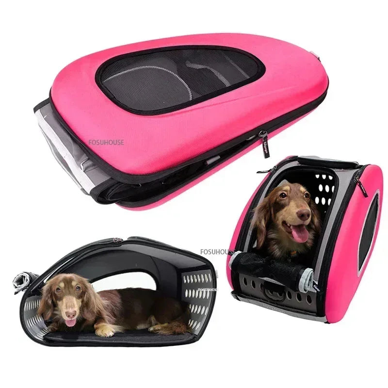 Pet Carrier Trolley Foldable Lightweight Large Capacity Portable Cat Dog Outdoor Shopping Travel Carrier