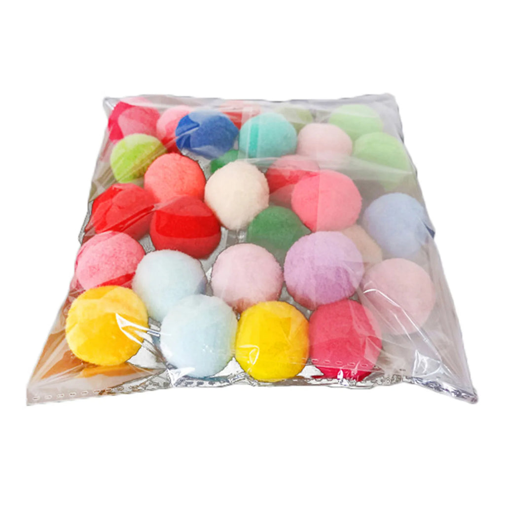 Soft Pompom Cat Ball Toys (30-Pack)