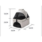 3-in-1 Folding Dog Stroller Pet Stroller 4 Wheel Foldable Pet Stroller with Detachable Carrier Storage for Small Dogs Cats