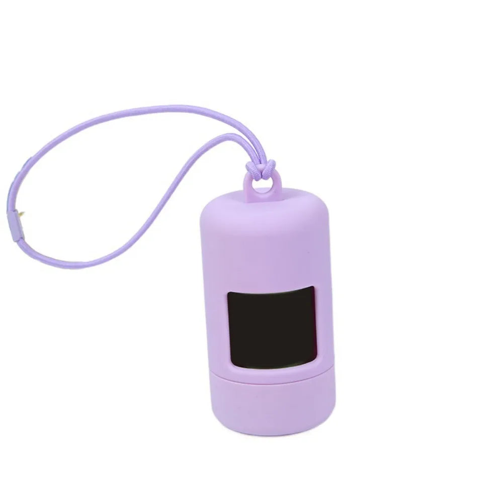 Candy Color Dog Poop Bag Dispenser with Rope (Plastic, 8 Colors)