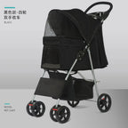 Pet Stroller for Small Dogs and Cats, Easy Foldable Travel Carrier, Portable Pet Carriage for Outdoor Walking