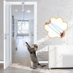 Door-Hanging Retractable Cat Teaser with 3 Catnip Mice — Automatic Indoor Kitten Toy