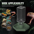 Reptile Water Dispenser-Bearded Dragon Water Bowl - Small Water Dish for Tortoise - Bowls for Reptiles & Amphibians (S)