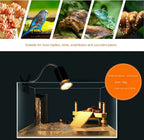 Reptile & Aquarium Heat Lamp (50W, Adjustable Gooseneck, Clip-On)