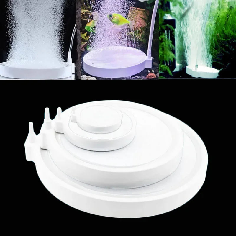 Nano Aquarium Air Stone Aerator (35–100mm, Fine Bubble Oxygen Disk, Fish Tank 1–2pcs)