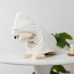 Pet Soft Bath Towel Super Absorbent Comfortable Cat and Dog Clothes Bathing Quick Drying Bears Malzis Bathrobe with Hat Cleaning