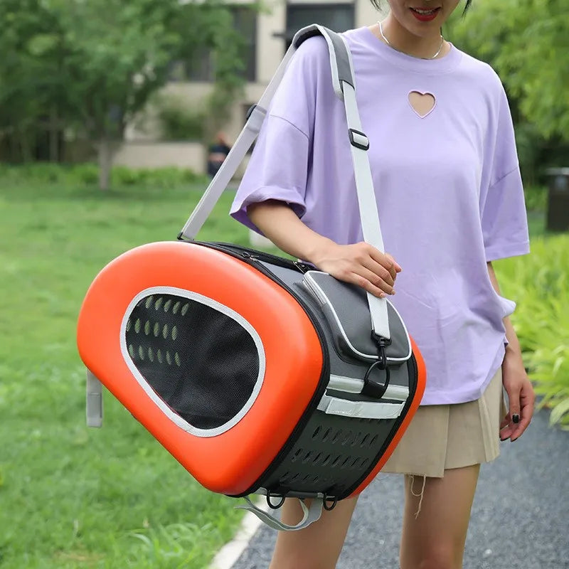 2026 Breathable Pet Suitcase & Cat Backpack, Foldable Portable Outdoor Pet Bag, Multi-Functional Carrying Dog Carrier