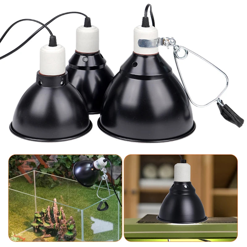 300W E27 Reptile Lamp Set Illumination 100-240V UVB Heating Lamp Bracket Pet Light Bulb Bracket Lampshade Emission Lamps Reptile