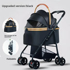 Pet Stroller Lightweight Foldable Detachable Cage Outdoor Travel Small Dogs Cats Teddy Pet Trolley Dog Stroller Pet Stoller
