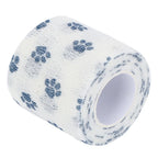 Elastic Fiber Pet Self-adhesive Bandage Non-woven Fabric Breathable Elastic Cohesive Tape Stretchable Printed Paw Pattern