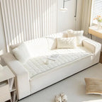 Faux Fur Plush Dog Couch Cover with Non-Slip Backing (3D Stripe)