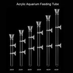 Acrylic Aquarium Shrimp Feeding Dish & Tube (Transparent, 20–30cm, Snail & Shrimp)