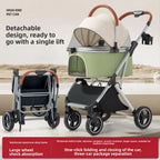 Detachable Basket Pet Stroller Ultra Lightweight Foldable For Small Medium Dogs Cats Outdoor Travel Portable Pet Carrier