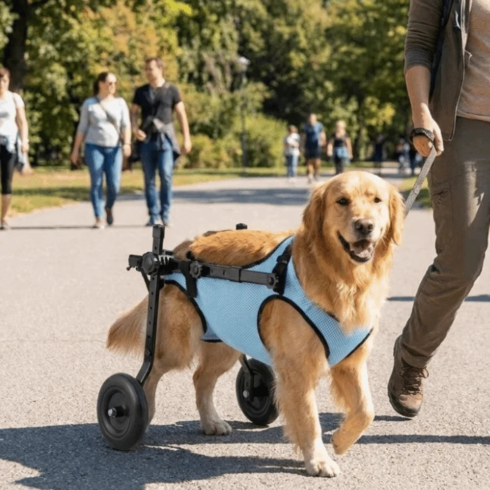Adjustable Dog Wheelchair (Hind Leg Support, Breathable, Rehabilitation)