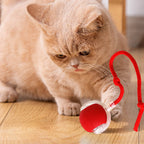 Auto Bouncing Ball Cat Toy with Rope — Type-C Rechargeable Motion-Activated 3-Mode Interactive Toy