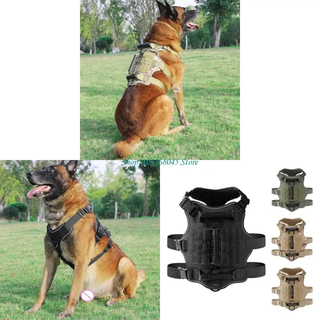 R53F Militaries Training Harnesses Personality Dog Harnesses Breathable Pet Harnesses for Hunting and Field Training
