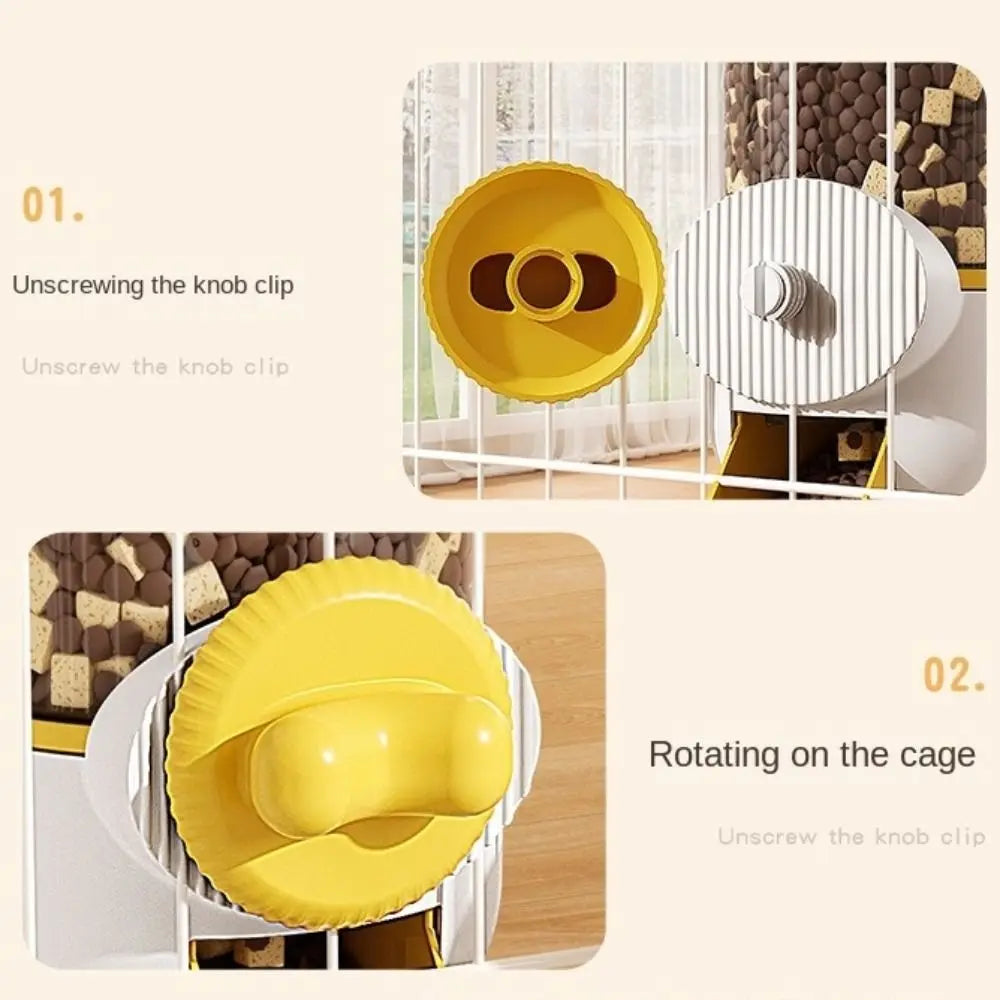 New Automatic Pet Feeder Plastic Detachable Cage Hanging Bowl Large Capacity Water Food Dispenser for Puppy Cats Rabbit