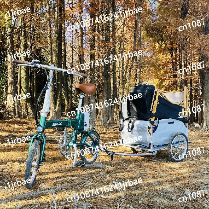 Bicycle rear trailer outdoor cycling baggage pull trailer foldable pet trailer
