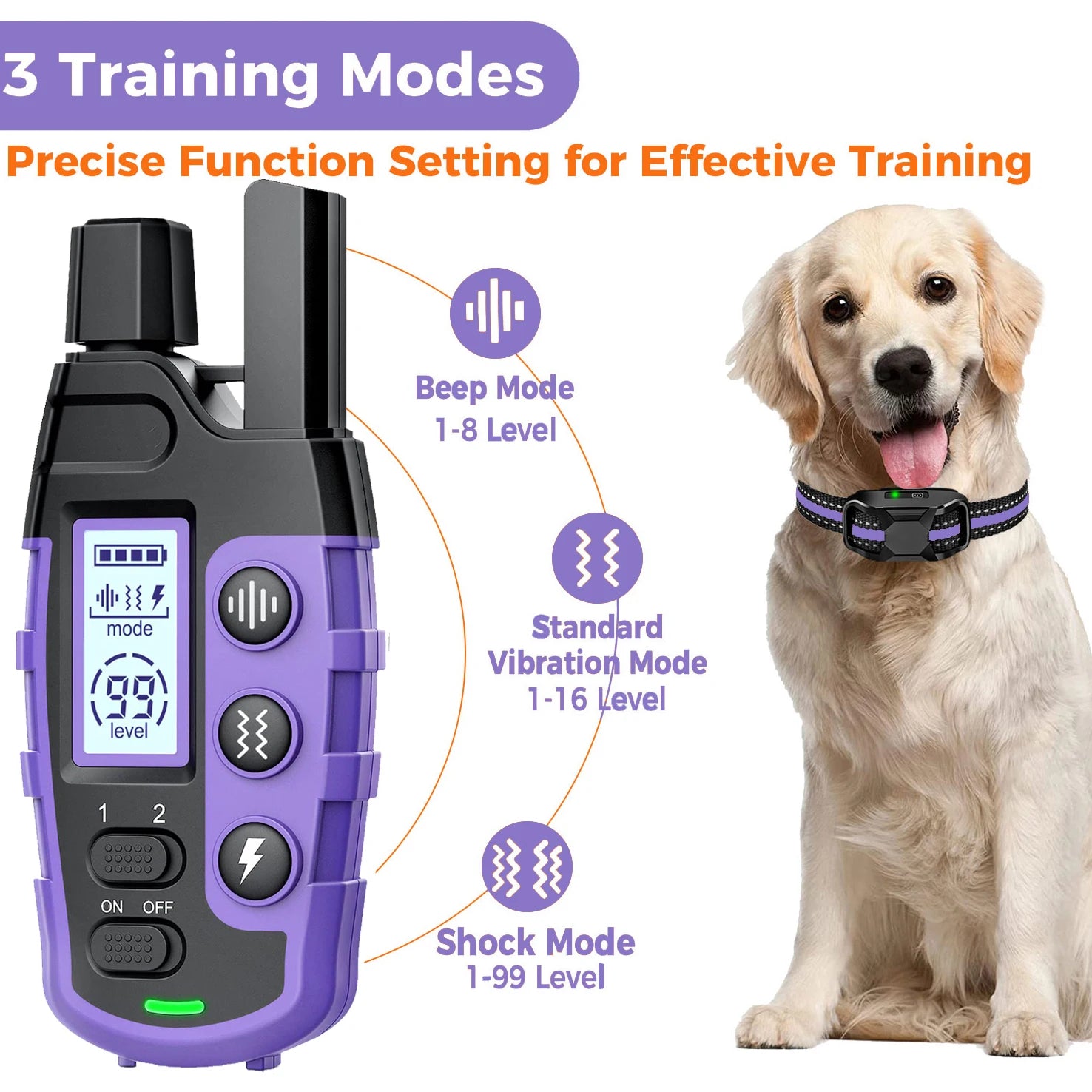 1000m Waterproof Dog Training Collar with Remote