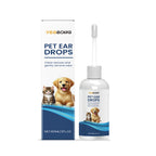 Pet Ear Cleaner Remove Ear Mites Fungus Deep Cleansing Pet Ear Dirt Reduce Redness Odor Gentle Deodorizing Itching Relieve Drop