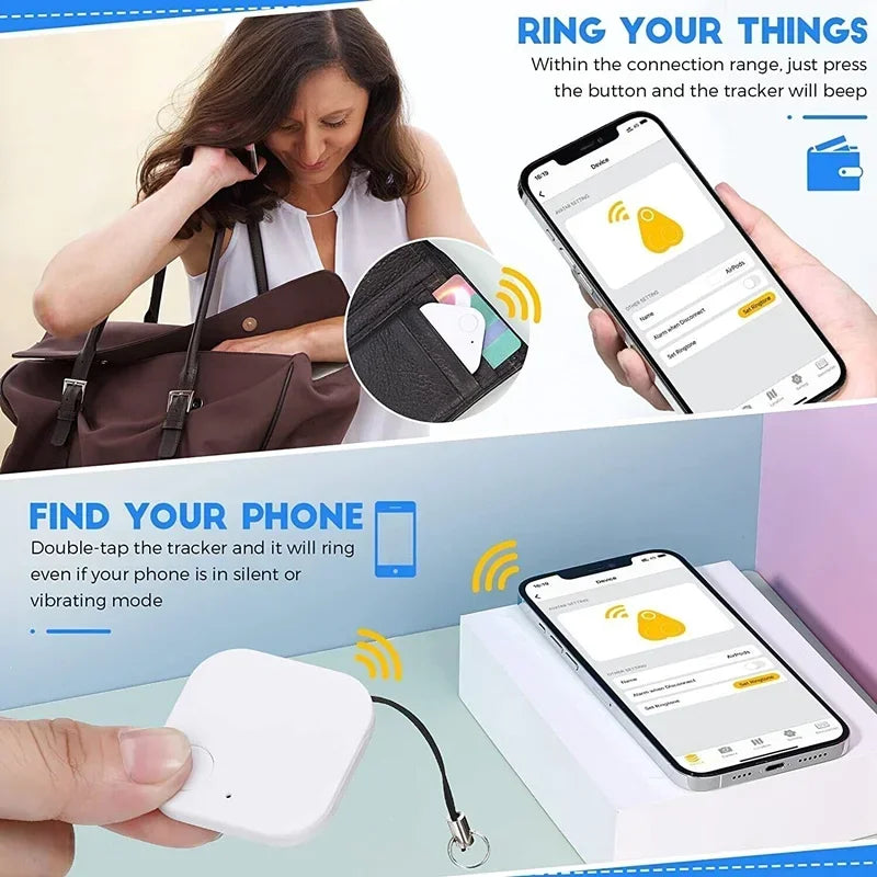 Mini Bluetooth Pet Tracker with Built-In Speaker - AirTag-Style Anti-Loss Finder for Dogs & Cats (iOS & Android)
