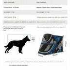 Pet Stroller for Large Dogs and Multiple Cats, Spacious Dog Cat Carrier, Durable Pet Travel Cart, Outdoor Walking Jogging