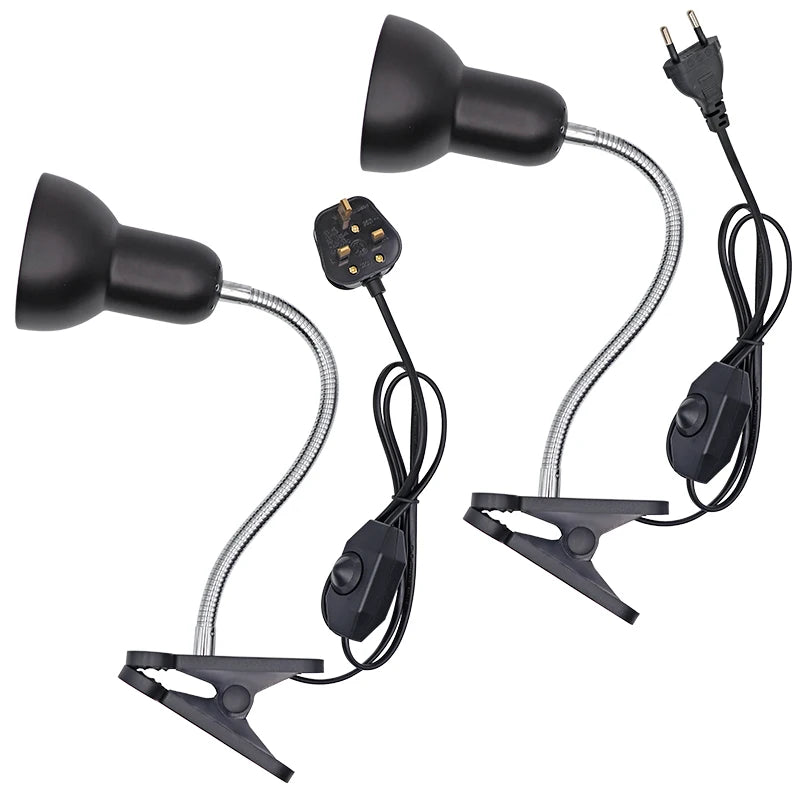 UVA+UVB 3.0 Reptile Lamp Holder Set with Clip-on Thermometer Hygrometer Lizard Turtle Tortoises Tools Basking Heating Bulb 220V