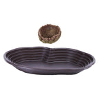 Reptile Bathing Dish Tortoise Feeder Amphibians Habitat Reptile Water Food Bowl Feeding Dish for Bearded Dragons Turtle