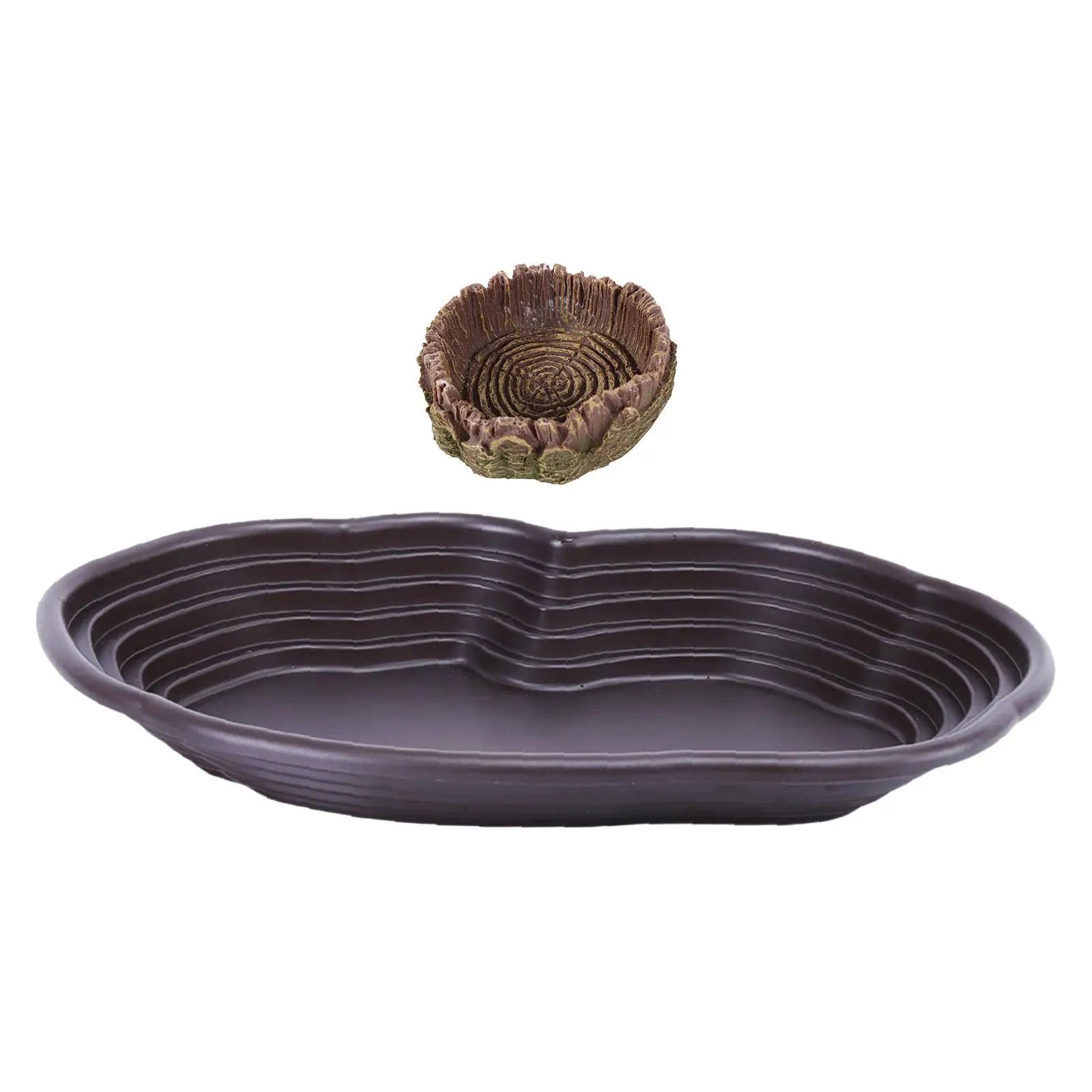 Reptile Bathing Dish Tortoise Feeder Amphibians Habitat Reptile Water Food Bowl Feeding Dish for Bearded Dragons Turtle