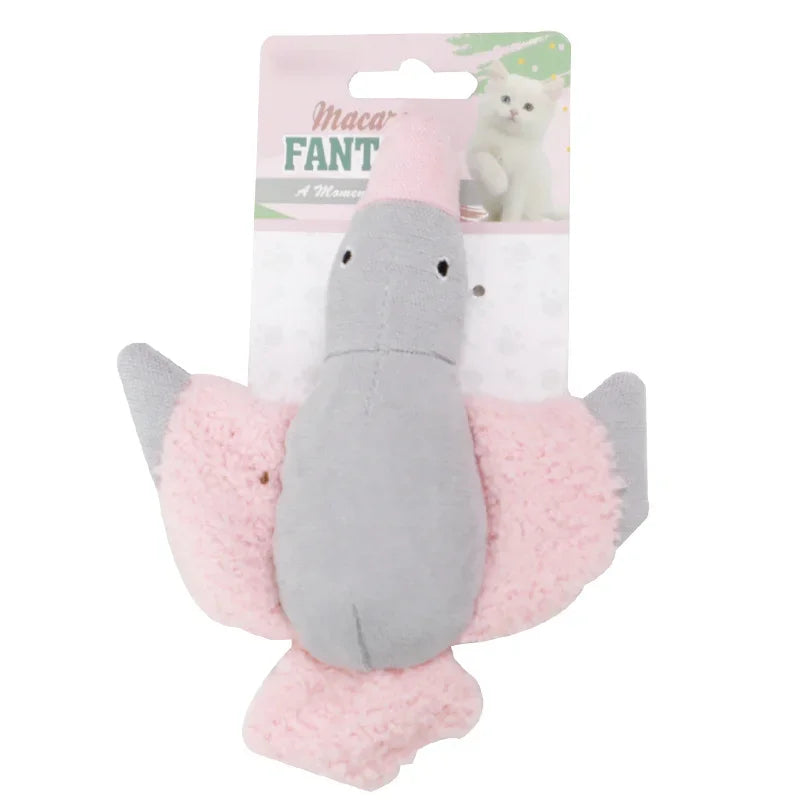 Catnip Plush Pig Caterpillar Cat Toy — Bite-Resistant Interactive Pet Mint Chew Toy