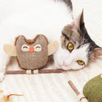 Catnip & Silvervine Feather Chew Toy — Dental Cleaning & Boredom Relief Toy for Cats