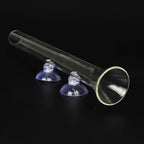 Glass Aquarium Shrimp Feeder Bowl & Tube (Transparent, Snail & Shrimp Food Dish)
