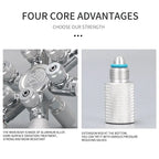 ZRDR Stainless Steel Aquarium Multi Way CO2 Distributor Splitter Needle Valve, Check Valve Bubble Counter for Solenoid Regulat