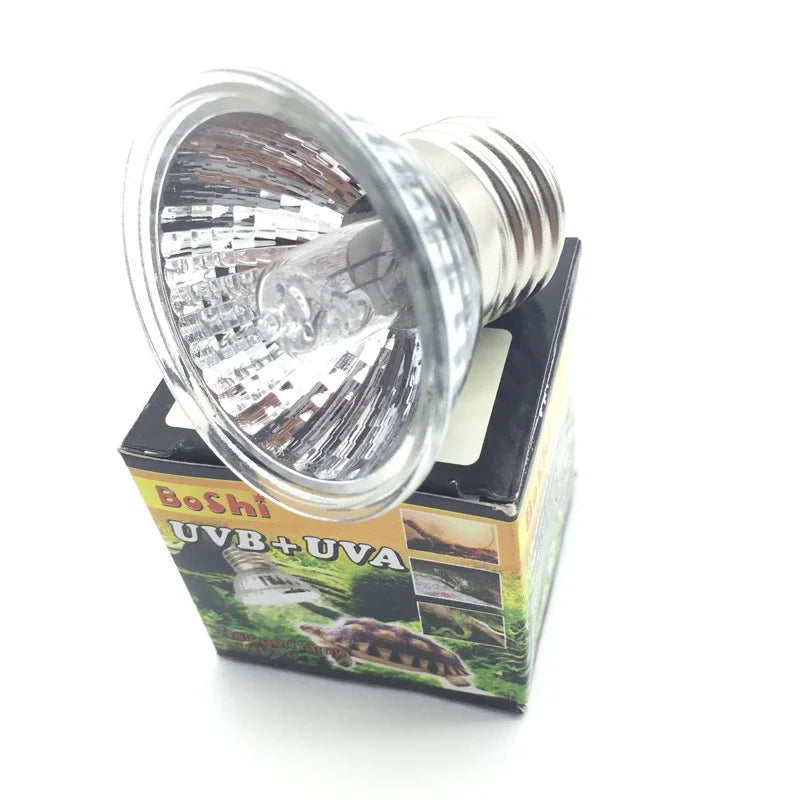 25/50/75W Reptile Lamp Bulb Amphibians Lizards Turtle Basking UVA+UVB 3.0  Light Bulbs Heating Lamp Temperature Controller 1Pc