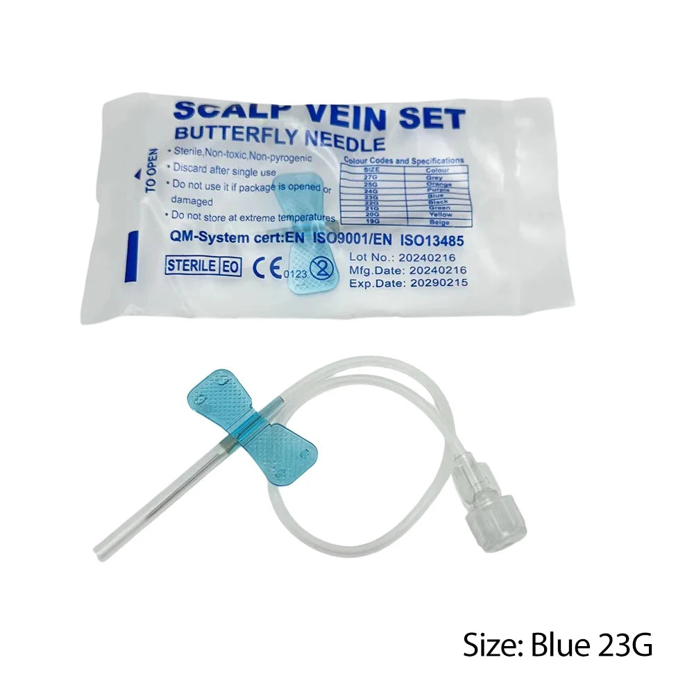Double-Wing Blood Infusion Needles, Bulk Lot (50-Pack)