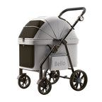 STLFBello New Design Foldable Pet Stroller for Large Dogs 4 Wheels Premium Travel Carrier