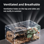 Durable Acrylic Reptile Habitat Anti-Escape Multiple Size Lizard Breeding Box Clear Arboreal Spider Feeding Case for Chameleon