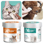 130pcs Eye Wipe For Dogs Cats,Pet Ear Cleaner Wipe Cleaning Tear Stains Dirts Earwax Wet Wipe,Tear Stain Remover Cleaner Pads