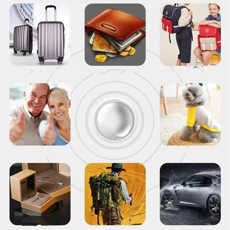 Mini GPS Smart Tracker for Apple FindMy & AirTag - Bluetooth Anti-Loss Collar Locator for Pets, Kids & Bags