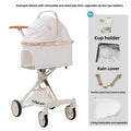 Luxury PU leather pet stroller,Car Pet Basket,lightweight Foldable Dog Travel Stroller,Portable Outdoor Cat and Dog Stroller