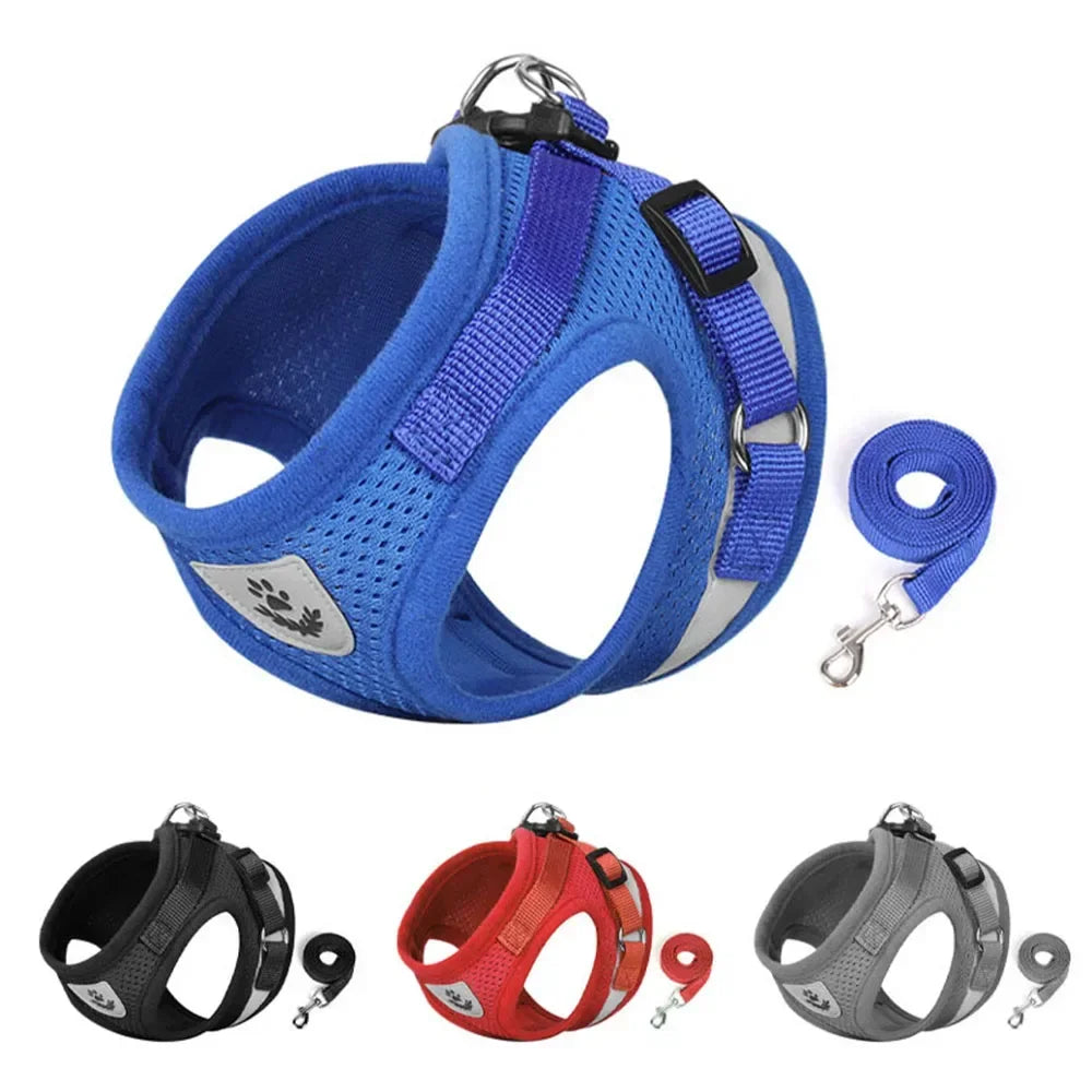 Reflective Escape-Proof Mesh Cat Harness & Leash Set — Adjustable Vest for Cats, Kittens & Small Dogs