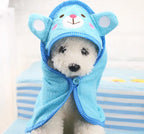 Cute Pet Dog Towel Soft Drying Bath Pet Towel For Dog Cat Hoodies Puppy Super Absorbent Bathrobes Cleaning Necessary supply
